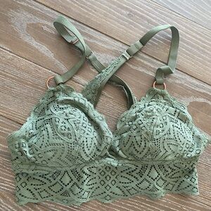 Aerie green lace bralette